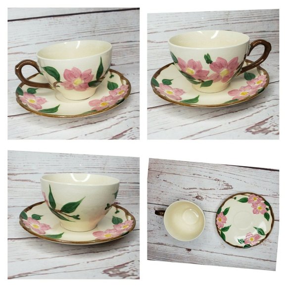 Rare Hand Painted El Rancho Floral Design Tea Cup - Picture 1 of 6